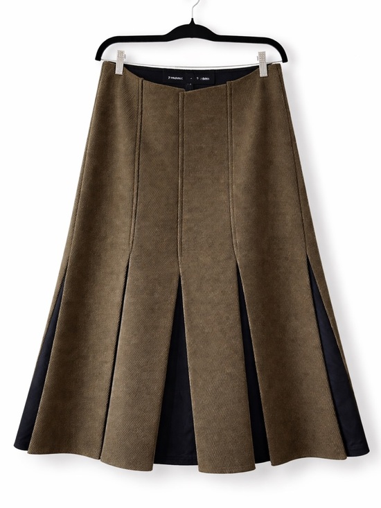 Proenza Schouler Dresses & Skirts - Proenza Schouler Olive and Black A-Line Panel Skirt